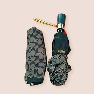 Coach signature umbrella with case